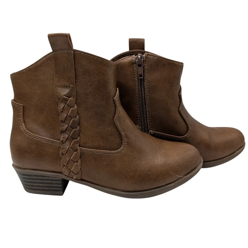 Sonoma Ankle Boots Brown Zipped Memory Foam Goods For Life Girls Thirteen SEE